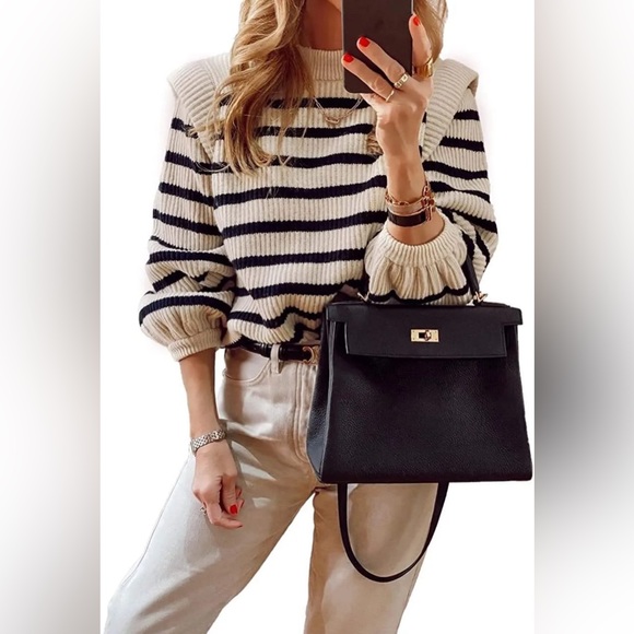 Pretty Garden Striped Sweater size M - Picture 1 of 9